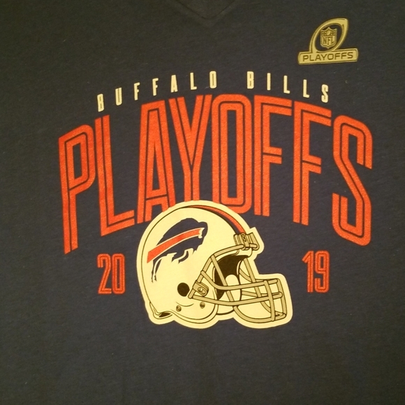 NWT Buffalo Bills 2019 Playoffs V-Neck Shirt Top - Picture 2 of 6